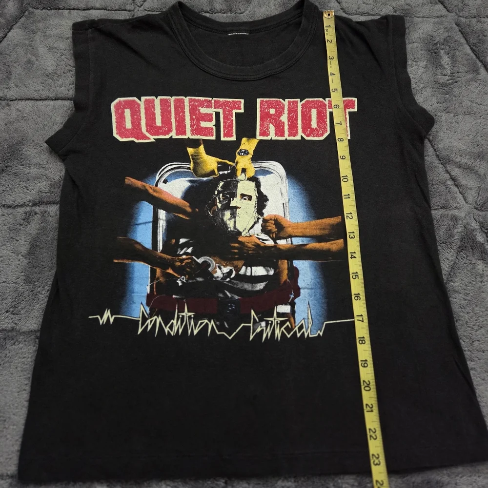 VTG Quiet Riot Condition Critical Muscle Tee Glow In The Dark Single Stitch - Picture 7 of 13